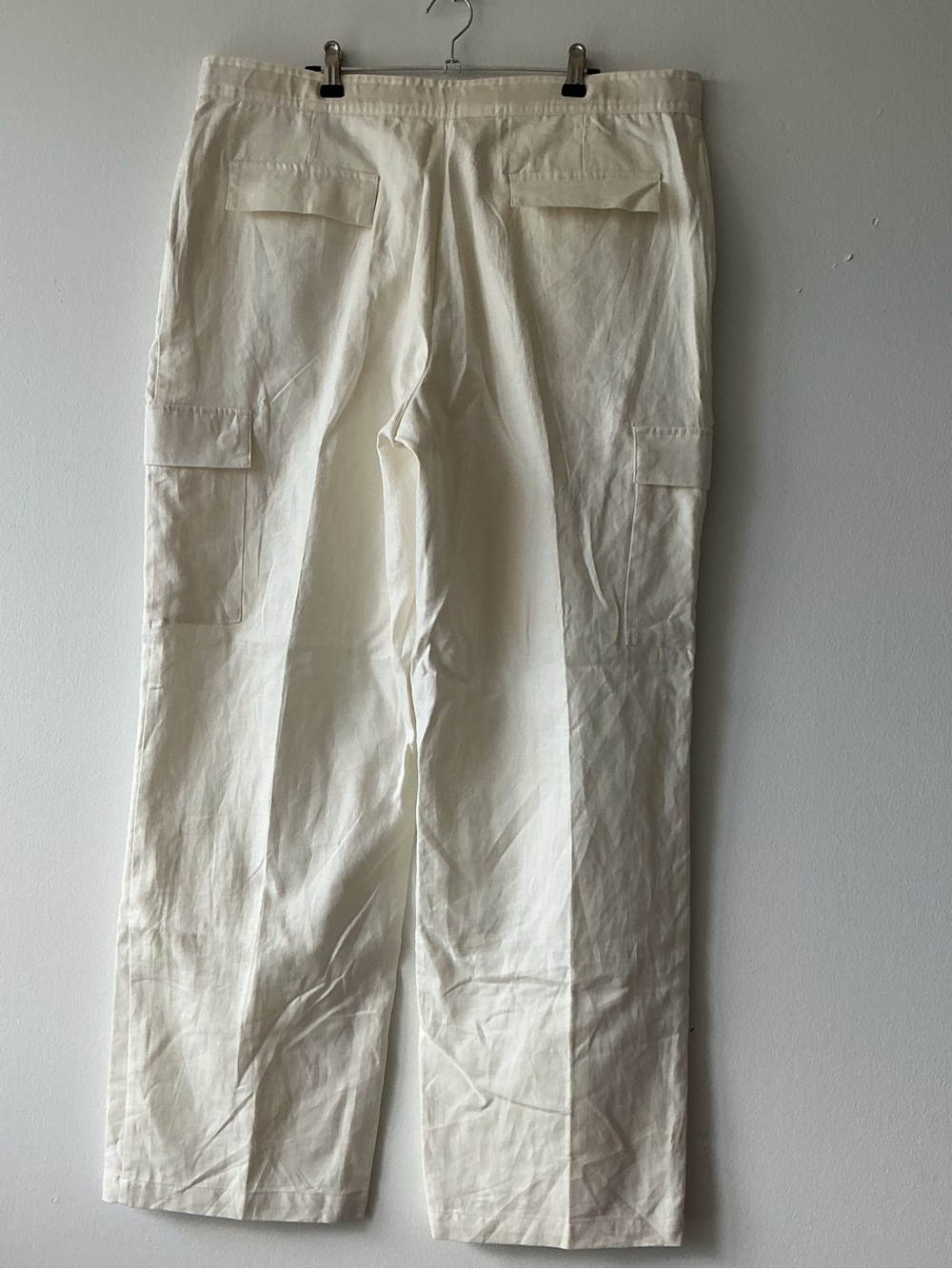 Claiborne Linen Blend Drawstring Cargo Pants L - Picture 2 of 12